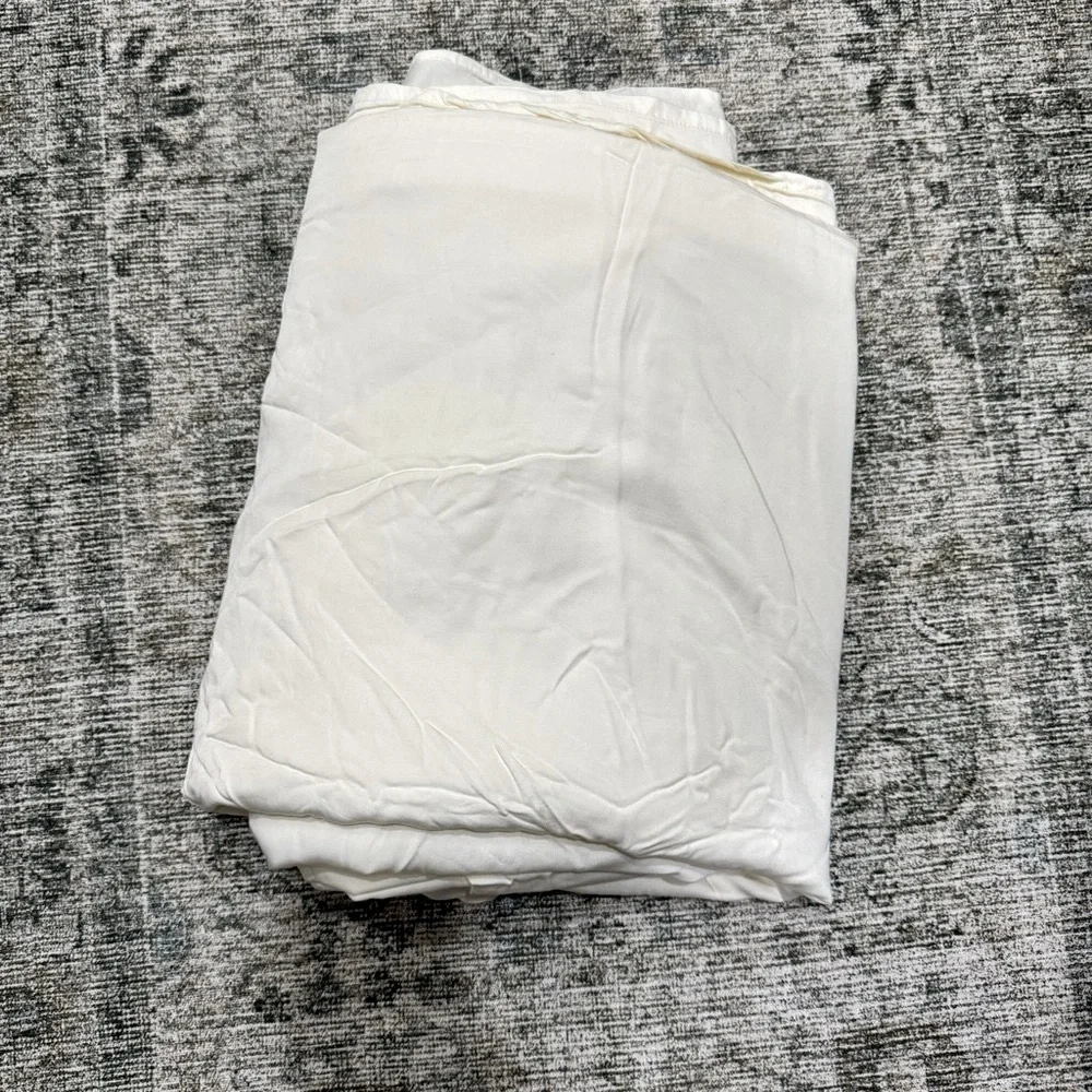 Pom Pom at Home King Ivory Parker Rayon King Flat Sheet